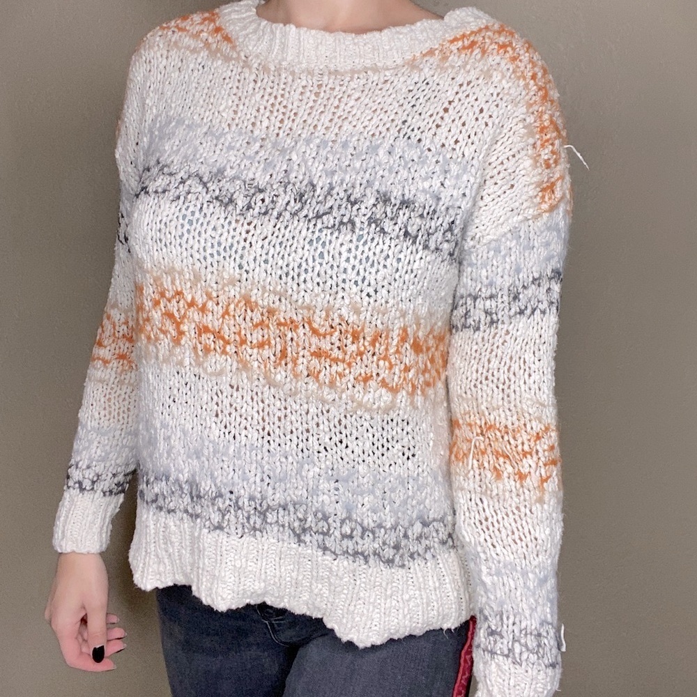 Multi color Anthropologie sweater🧡 - Picture 2 of 5